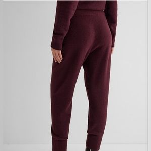 EXPRESS High Waisted Plush Knit Sweater Joggers